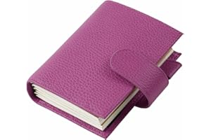 Moterm Companion Traveler's Notebook Cover - Upgraded Design with Back Pocket (Passport Size, Firm Pebbled-Fuchsia Rose)