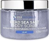 PraNaturals Dead Sea Salt Body Scrub 500G Lilac Hydrating Natural Oils Vegan