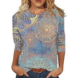 Women Tunic Tops for Leggings 3/4 Sleeve Women's