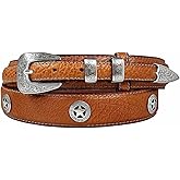 Genuine Leather Western Ranger Belt 1-3/8"(35mm) Taper to 3/4"(19mm) Wide, Multiple Choices
