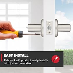 Kwikset Perth Entry Door Handle with Lock and