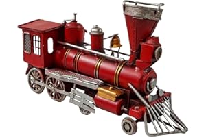 Berfutall-10'' Metal Classic Locomotive Collectible Model Train, Christmas Decor, Vintage Table Top Decor, Not a Toy
