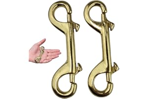 Aquatic Hunt - 2 Pack - Marine Grade 4" (10cm) Double Ended Solid Brass Clips with SS316 Spring