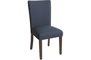 HomePop Parsons Classic Upholstered Accent Dining Chair, Single Pack, Dark Blue
