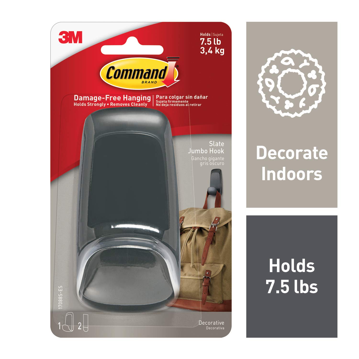 Matte Black Command Hook – Holds 10lbs, Damage-Free Wall Storage For Any Room 4 thumbnail image