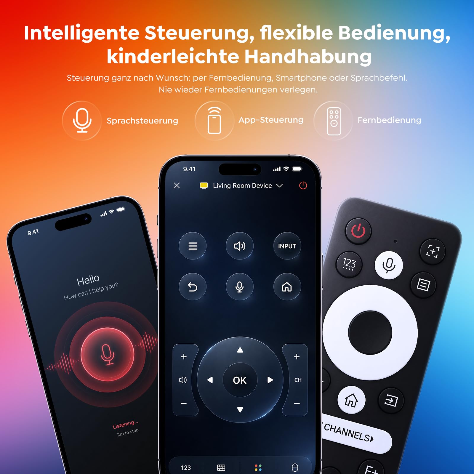 Beamer 4K [Schnellste VIDAA OS] Kompatibel mit Netflix, Dolby Audio & HDR10, 2000ANSI Smart Beamer Heimkino Autofokus Trapezkorrektur, Outdoor Projektor mit App Sprachsteuerung, WLAN/Bluetooth/Handy 6