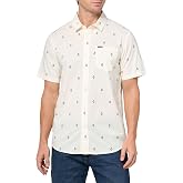 Volcom Men's Patterson Short Sleeve Button Down Woven Shirt, White Flash