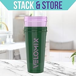 VELOMIX -2 Pack- 28 oz Protein Shaker Bottles for