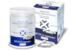 DCA - Sodium Dichloroacetate 500mg, 60 Capsules, Purity >99.9%, Made in Europe, by DCA-LAB, Certificate of Analysis Included, Tested in a Certified Laboratory, Buy Directly from Manufacturer