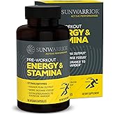 Energy & Stamina Capsules, Caffeine-Free Strength Support, Mushrooms, Thai Ginger for Endurance, Power & Faster Recovery 60 Vegan Capsules