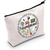 POFULL Para Appreciation Gift Thank You Gift for Paraeducator Teacher Assistant Paraprofessional Travel Accessories Toiletry Bag (Paraprofessional bag)
