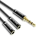 Syncwire Headphone Splitter, Nylon-Braided 3.5mm Extension Cable Audio Stereo Y Splitter (Hi-Fi Sound), 3.5mm Male To 2 Ports