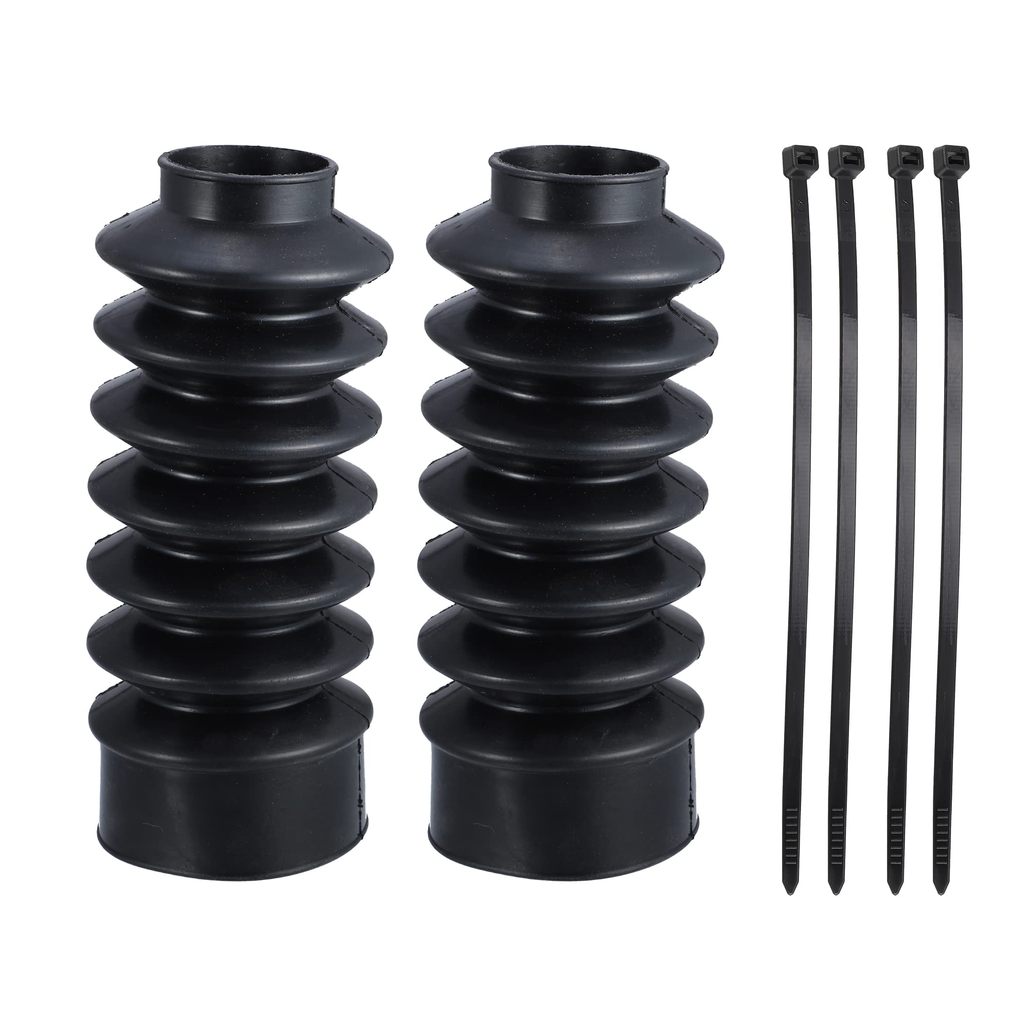 Photo 1 of X AUTOHAUX 2 Pcs Motorcycle Front Fork Guards Covers Shock Absorbers Boots 39mm Universal for Harley Sportster XL883 1200 for ATV UTV