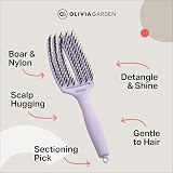 Olivia Garden Fingerbrush Care Iconic Medium Lavender Detangling Brush view 9