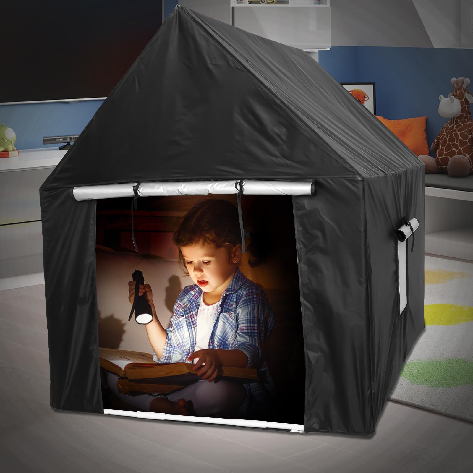 Kids' Calming Play Tent - Portable Indoor Safe Space for Autism, Anxiety, Made with Oxford Cloth for Focused Relaxation