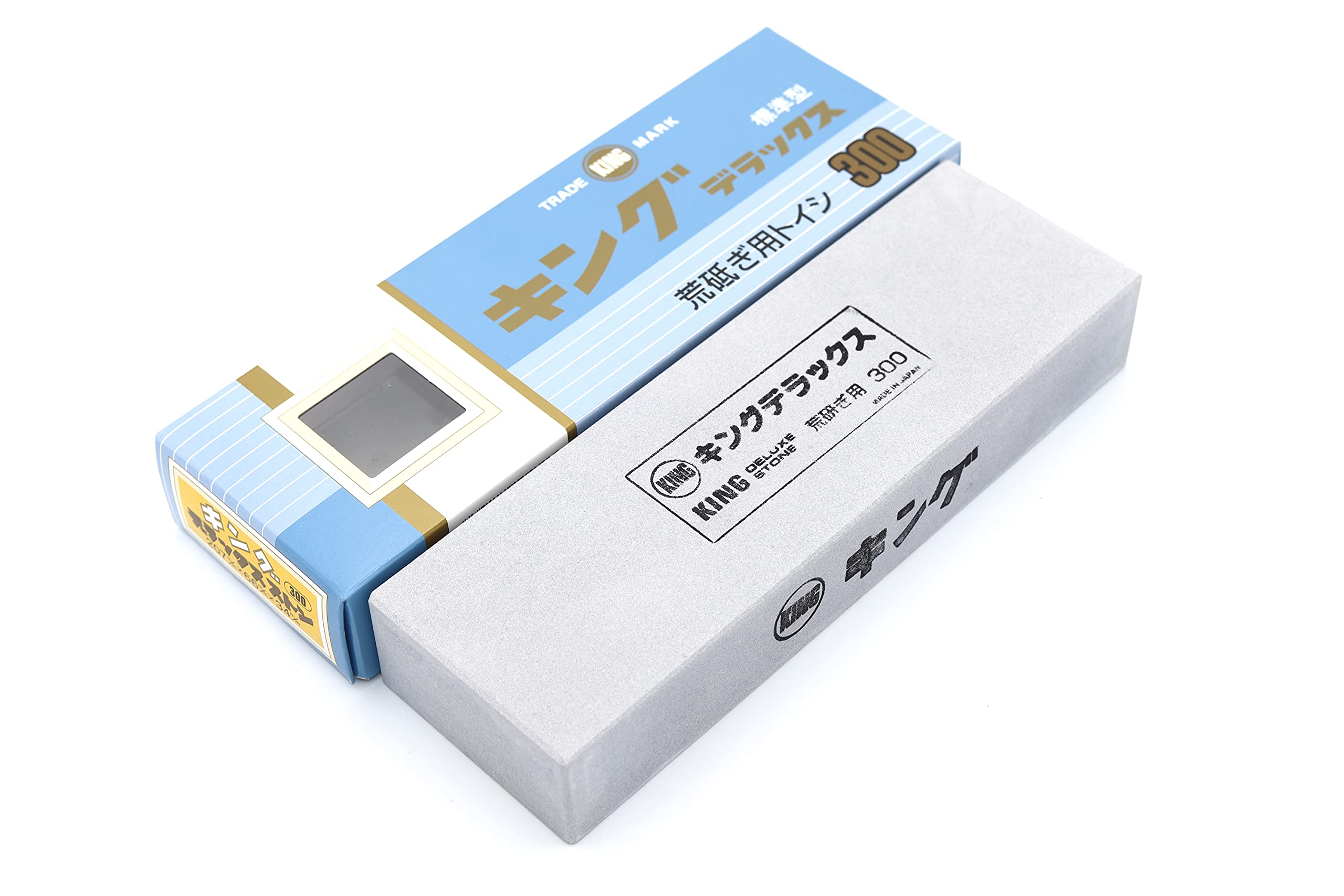 Whetstone King Deluxe Stone No.300 Japanese WaterStone #300 Grit, Non-Absorbent Coarse Sharpening Stone, 207 x 66 x 34 Millimeters, Synthetic Abrasive Material
