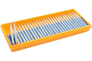 JINGLING Spherical Diamond Grinding Head 2mm Ball Burrs Shank 1/8" Inch Shank for Dremel Tool Accessories Pack of 30Pcs