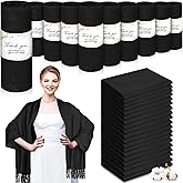 Xtinmee 50 Pack Pashmina Shawl Bulk Pashmina Wraps Scarf for Guest Wedding Favor Women Gifts Bridal Shower Birthday Party