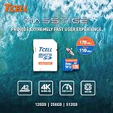 Tcell 256GB microSDXC Card Adapter A2 U3 V30 4K 170MB/s for DJI Gopro Osmo view 2