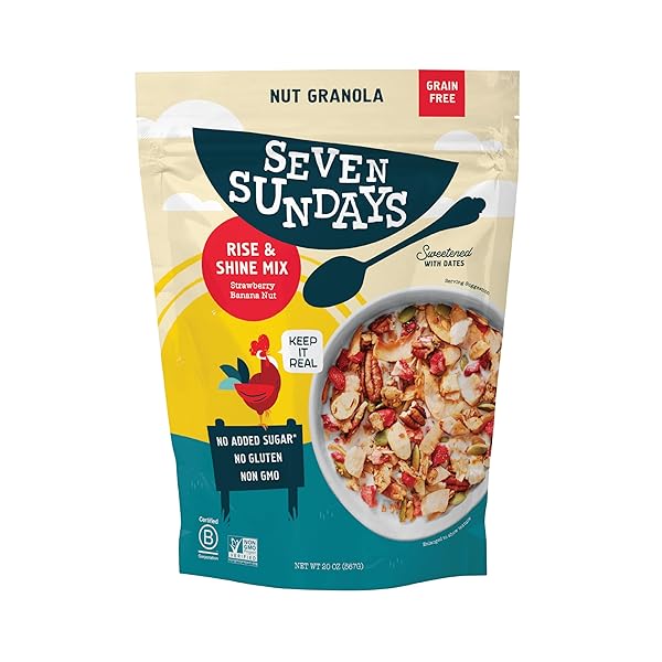 SEVEN SUNDAYS NUT GRANOLA CEREAL, RISE & SHINE...