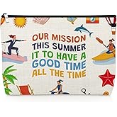 Surfer Gifts Ocean Lovers Makeup Bag for Woman Surfing Lover Summer Beach Gift for Beach Lover Inspirational Vacation Cosmetic Bag Graduation Christmas Birthday Present for Best Friend Travel Pouch