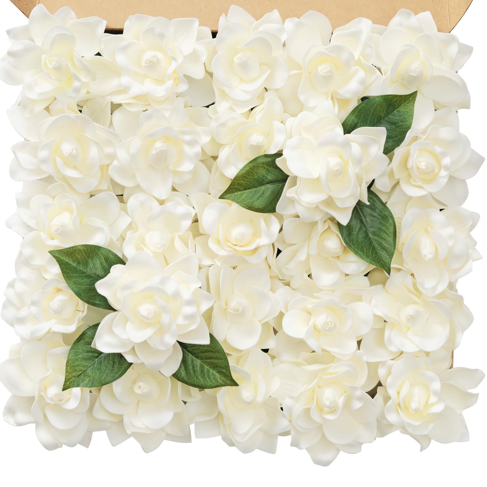 Photo 1 of TINGE TIME Gardenia Flowers Artificial 25pcs Artificial White Flowers Perfect for Wedding Decorations, Baby Shower, DIY Graduation Caps, Gardenia Party Decor, Flower Wall Decoration(Champagne)