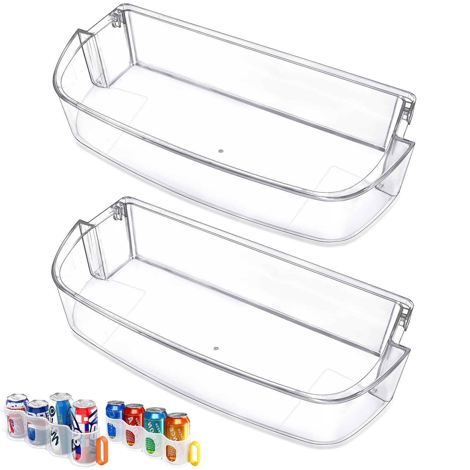 Photo 1 of [Upgraded]WPW10710203 Refrigerator Door Bin Shelf Replacement Compatible With Kenmore Whirlpool Refrigerator Door Shelf Replace W10710203 PS11757236 AP6023888 W10451871 WRS571CIDM01 WRS588FIHZ04 2PACK