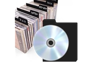 Vinyl Record Dividers CD and DVD Double-Side Index Card Black Plastic Reusable Separators Comic Book Disc Dividers for File A
