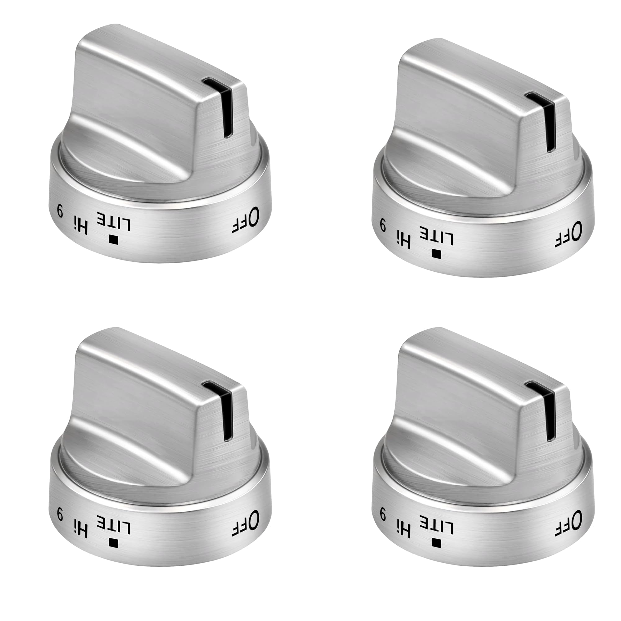Photo 1 of 4PCSStainless Steel Stove Knob WB03X24818 Compatible for GE Stove Knobs Replacements/General Electric Stove Parts