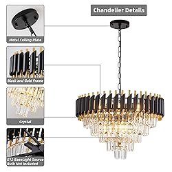 Aixialin 10-Light Large Crystal Chandelier