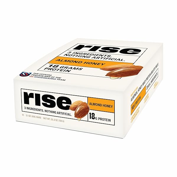 RISE BREAKFAST WHEY PROTEIN BARS ALMOND HONEY, 18G...