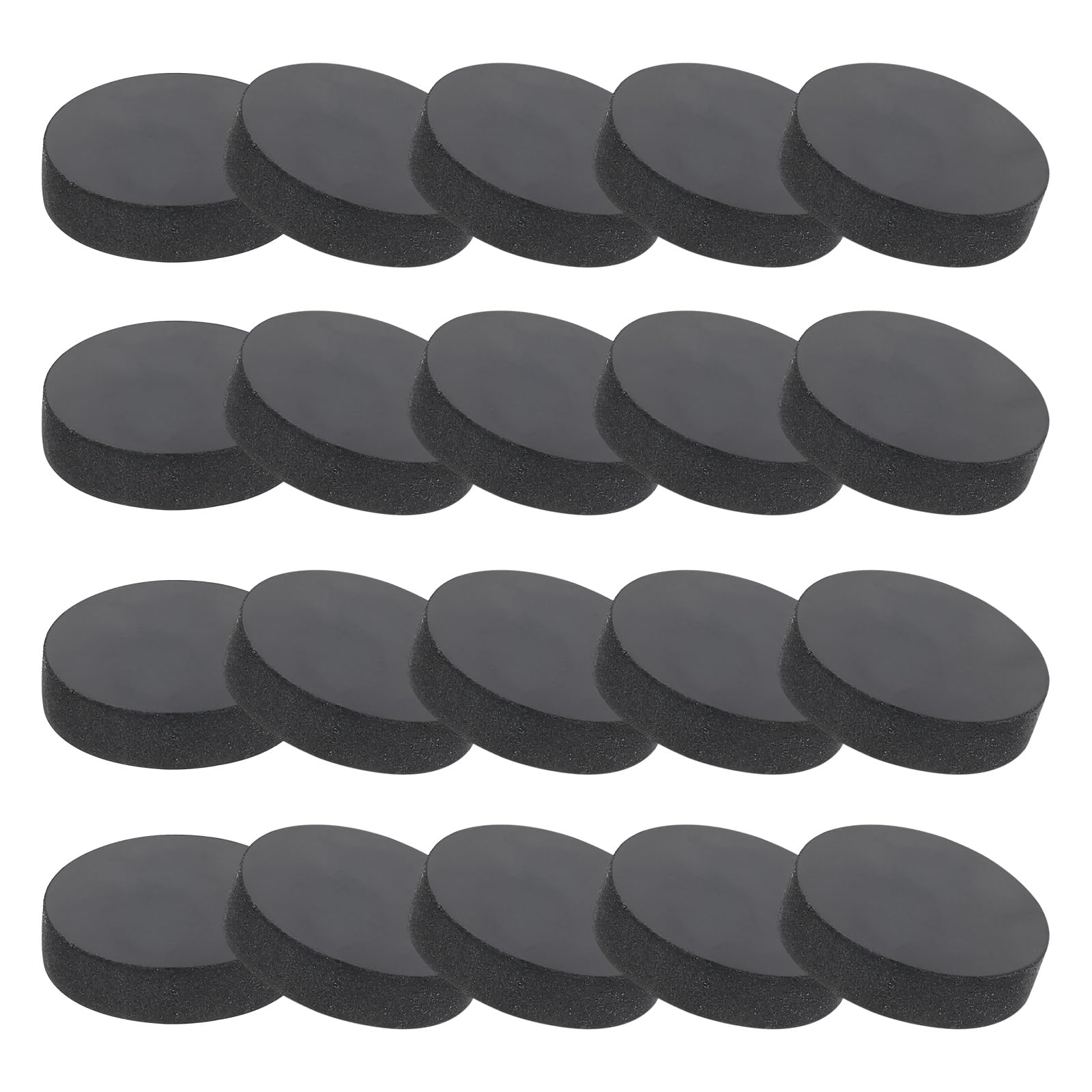 PATIKIL Rubber Solid Discs Washers, 20 Pcs 30mm OD x 6mm Thick Rubber Round Gasket Pad Bushings Spacer Washer for DIY Gasket Craft, Black