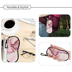 Hion Eyeglass Case Sunglasses Soft Pouch with Belt