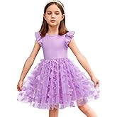 Arshiner Toddler Tutu Dress Little Girls Fluffy Summer Dresses Casual Party Tulle Sundress for Kids 2-6Y