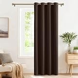 PONY DANCE Thermal Blackout Curtain 52x84 Eyelet Brown Energy Saving Panel view 2