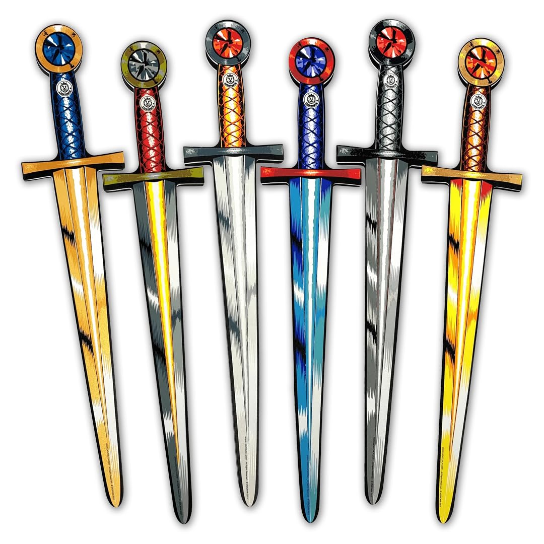 Liontouch - Foam Sword Collection, 6-Pack | For Boys & Girls, 3+ Years | Set of Medieval Toy Swords For Playfighting | Durable & Safe Dress-Up & Knight Costume Accessory For Roleplay & Pretend Play