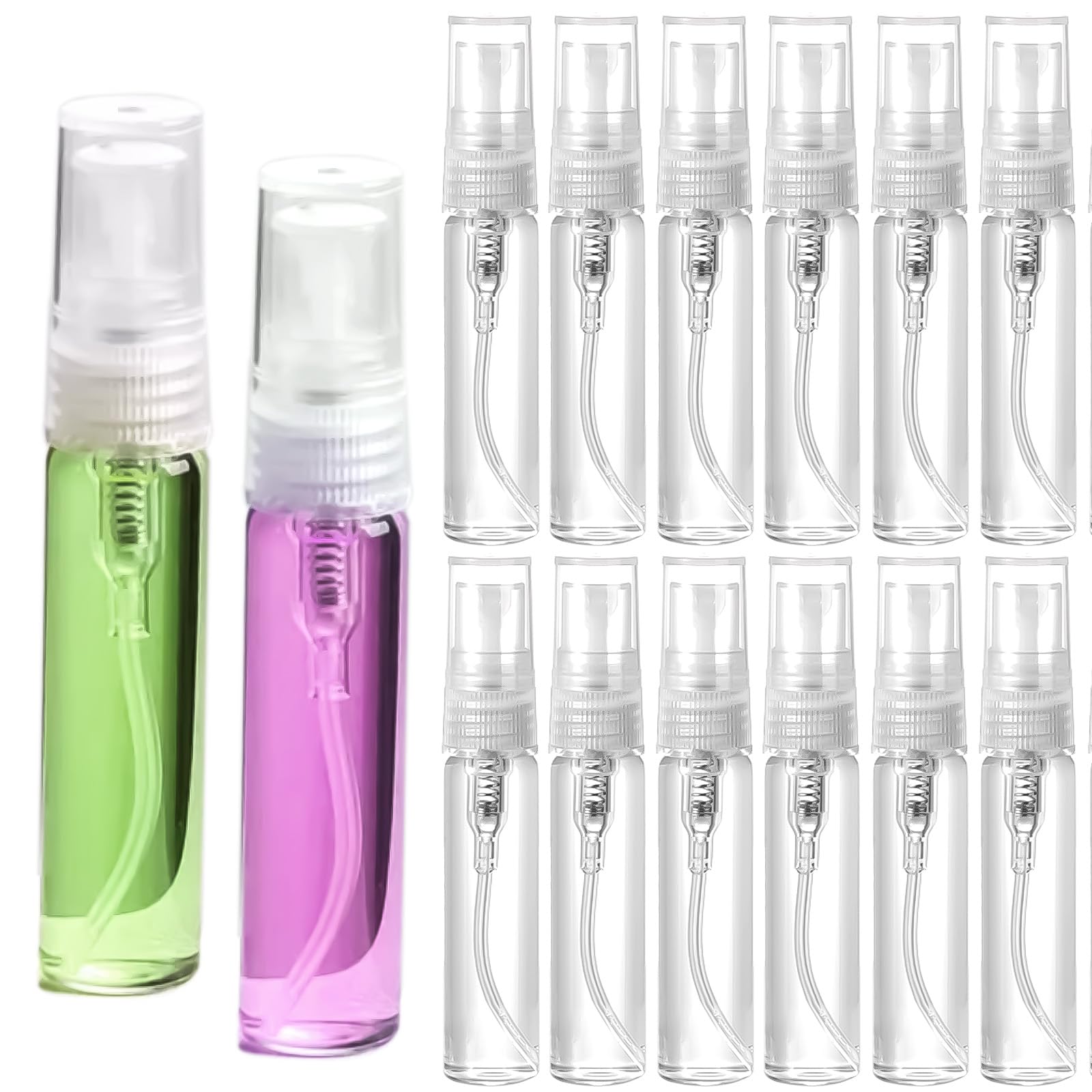 Photo 1 of **PARTAIL SET**AxiyanX Refillable 5ml Mini Glass Spray Bottle, 10 Pcs Travel Size Perfume Atomizer for Refilling & Sampling, Empty Small Essential Oil Sprayer Containers, Leak Proof Mist Bottles for Travel