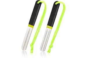 Skylety 2 Pcs Hook Sharpener Hook File for Fishing Diamond File with Handle Portable Double Sided Fine and Medium Grit for Fishing