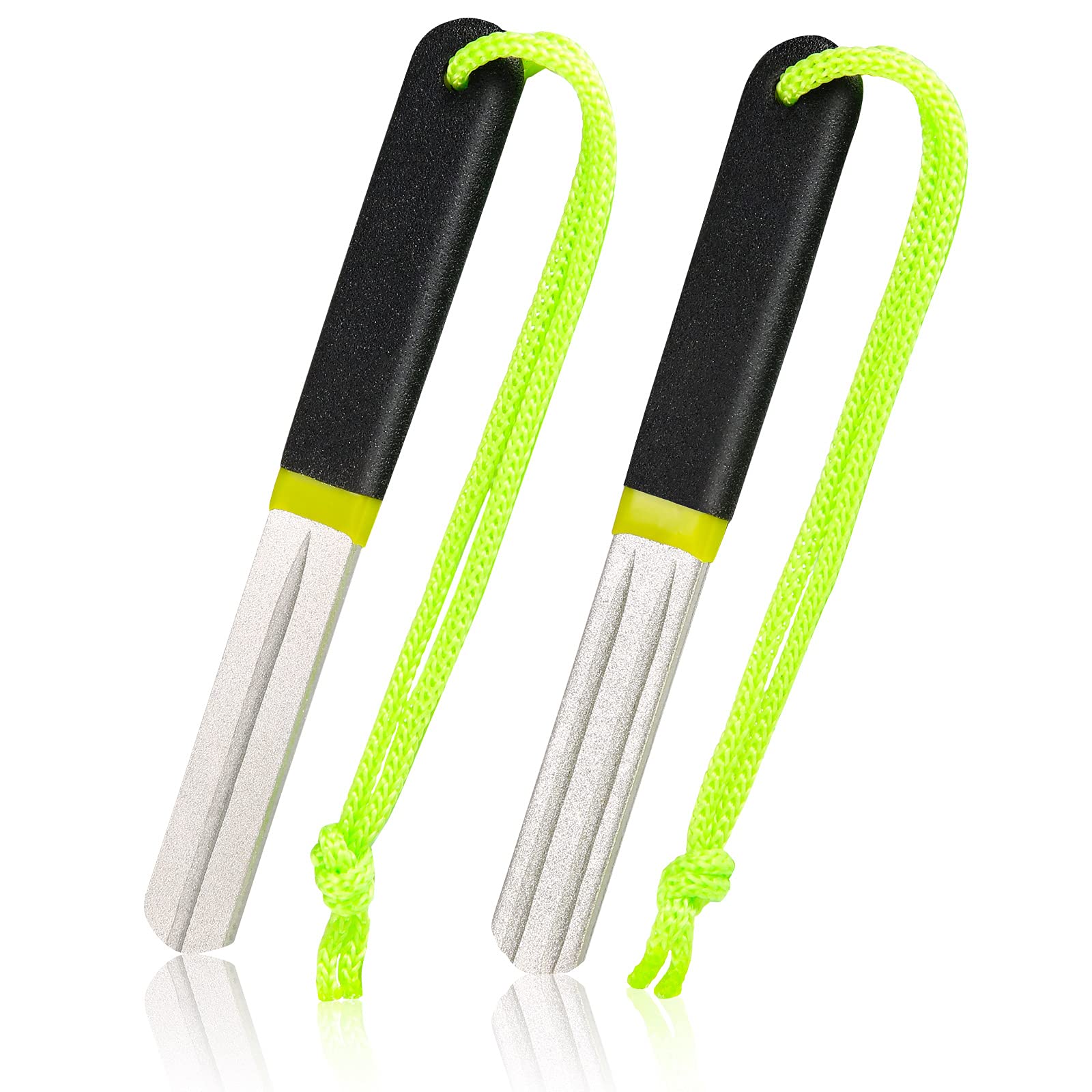 Photo 1 of ** ONLY 1**
Skylety 2 Pcs Hook Sharpener Hook File for Fishing Diamond File with Handle Portable Double Sided Fine and Medium Grit for Fishing(Multi Color)