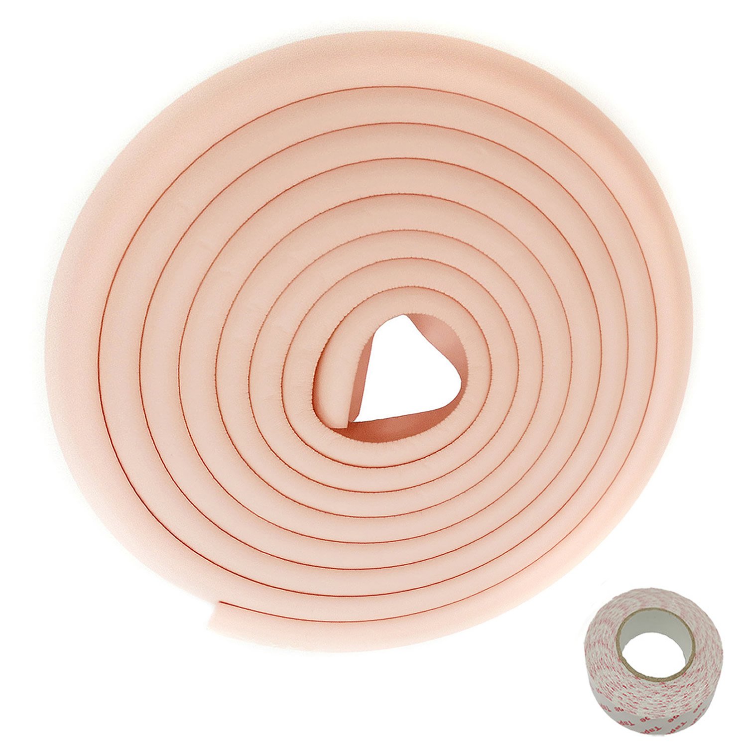 TUKA 16.4ft / 5M Edge Guard Extra Thick, L-shaped Premium Foam Edge Protection Childproofing, Child Senior Baby Safety | Anti Collision Strip Protector for Sharp Table Furniture Edge, TKD7000 pink