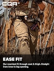 CQR Men's Tactical Pants, Water Resistant Ripstop