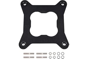 Atesilor 9265 Square Bore Carburetor Heat Insulator Gasket Spacer with Mounting Stud Kit Compatible with Edelbrock Performer Series Carburetors & Open Plenum Manifolds, for Holley 4150 Rebuild Kit