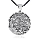 Dan's Jewelers Van Gogh Starry Night Pendant Necklace, Fine Pewter Jewelry