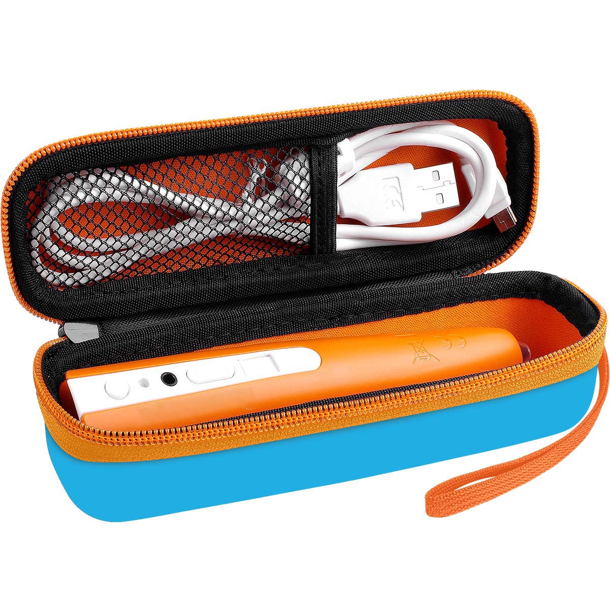 PAIYULE Case for Ravensburger Tiptoi Pen, Carrying Case, Hard Shell, Blue, Cartoon Pattern, 7.25 x 2.25 Inches, 1 Liter, Zipper Closure, Hand Strap