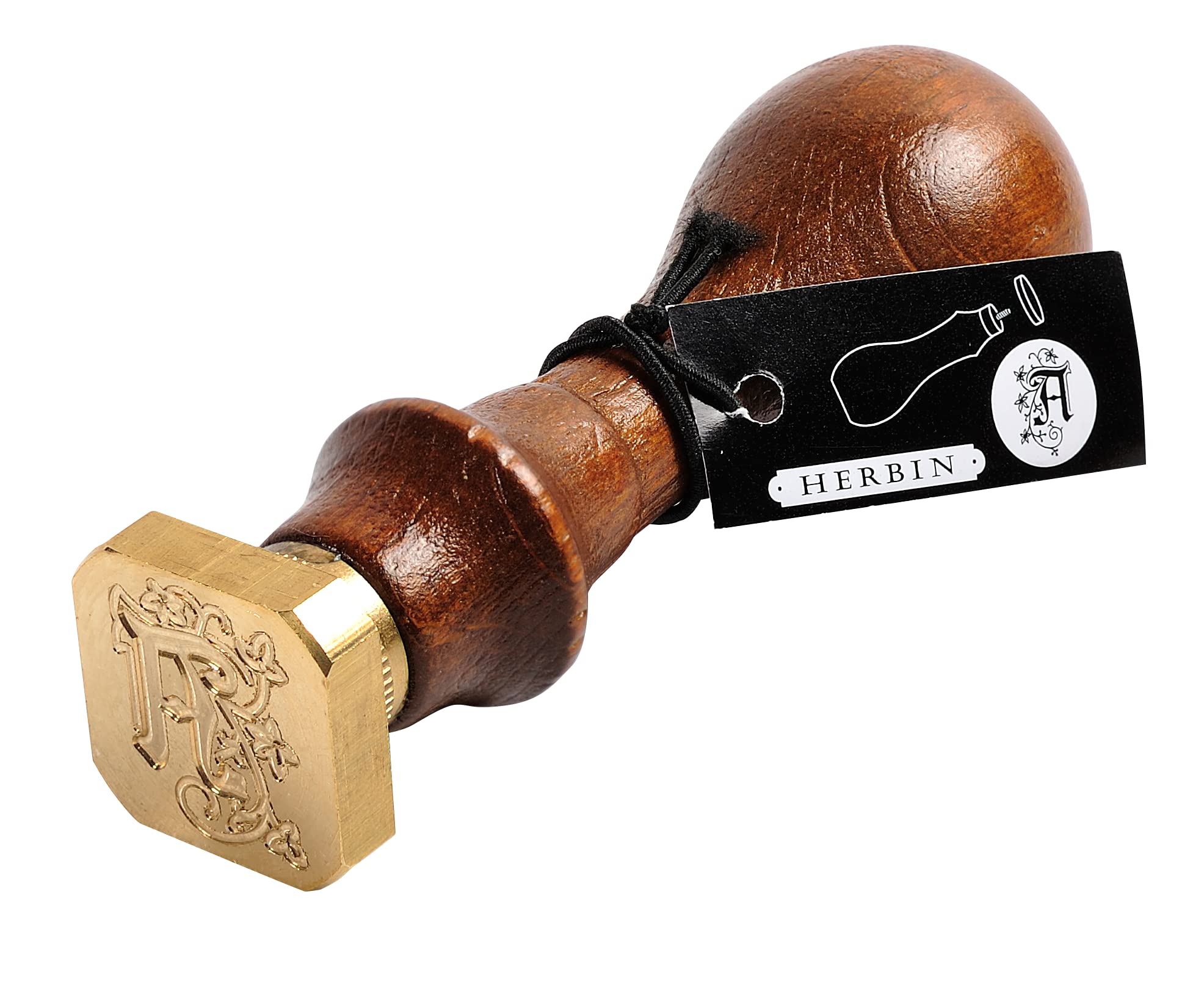 Jacques Herbin 40025T - A square seal with varnished wooden handle - illuminated - The Letter Y - Manufactured in France - Creative Art Tool - Wax Stamp