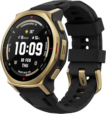 T-Rex 3 Pro Montre Connectée Outdoor 44mm – Écran AMOLED Saphir, Flashlight, Lunette Titane, GPS, Cartes Hors Ligne, 17 Jours Autonomie, 180+ Modes Sport, Smartwatch pour Android iPhone