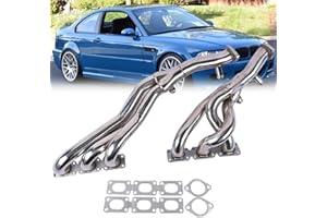 KNETEGD Stainless Steel Exhaust Headers For 1998 1999 2000 2001 2002 2003 2004 2005 2006 BMW E46 325/330 E39 5 Series E85 Z4 2.5L/2.8L/3.0L