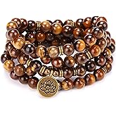 SJUENSXH Mala Bead Strand Bracelet, 108 Buddhist Prayer Beads Yoga Meditation Green Malachite Beads Necklace Women man