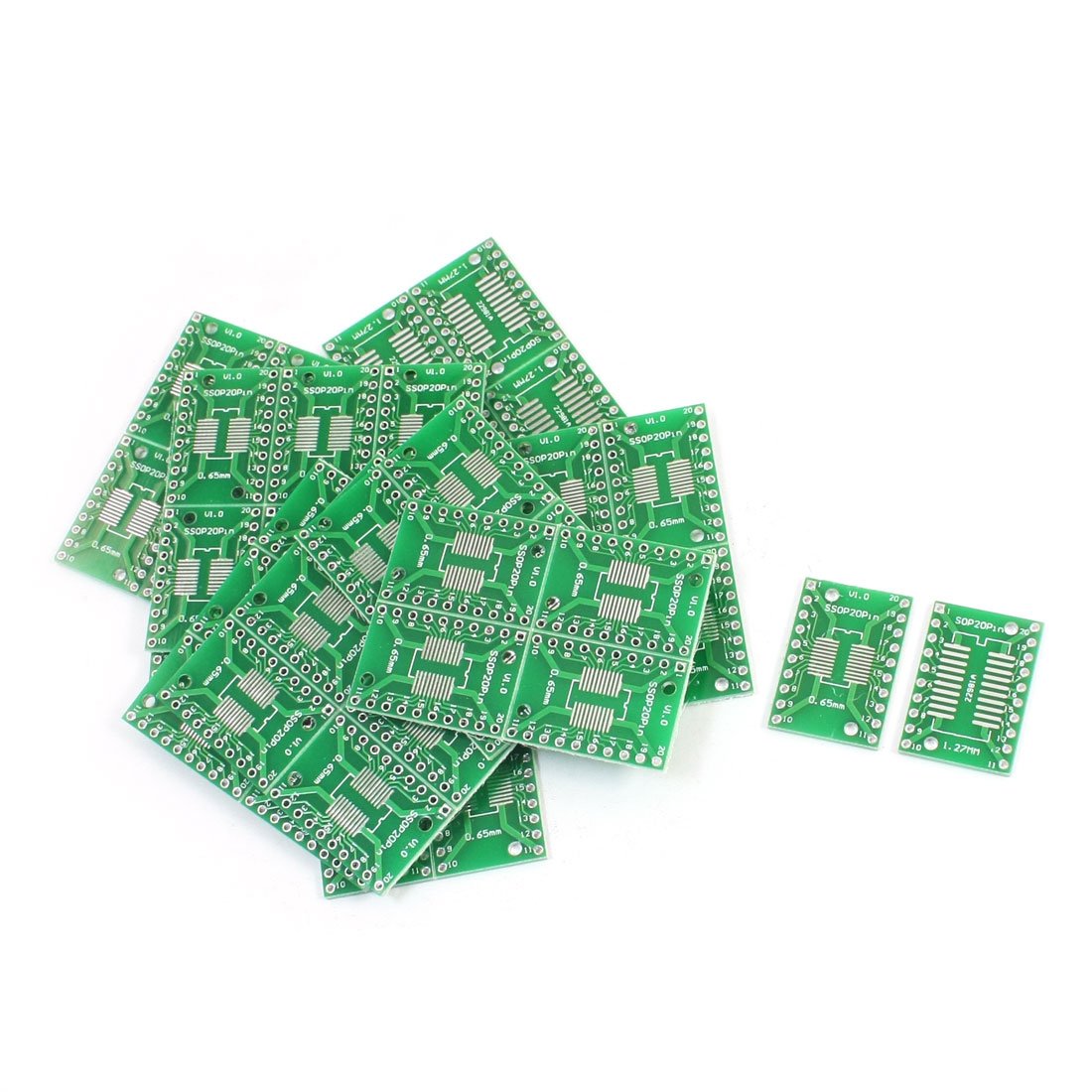 sourcingmap 50Pcs SSOP20 TSSOP20 0.65mm 1.27mm to DIP20 2.54mm PCB Adapter Socket