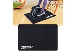 TOBWOLF Non-Slip Workout Mat for Ellipse Leg Exerciser, Ellipse Machine Mat, Exercise Mat for Under Desk Ellipticals, Suitable for Electric Seated Foot Pedal Exerciser, Stability & Floor Protection